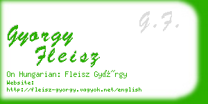 gyorgy fleisz business card